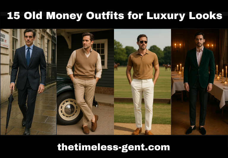 Timeless Men’s Fashion: 15 Old Money Outfits for Luxury Looks