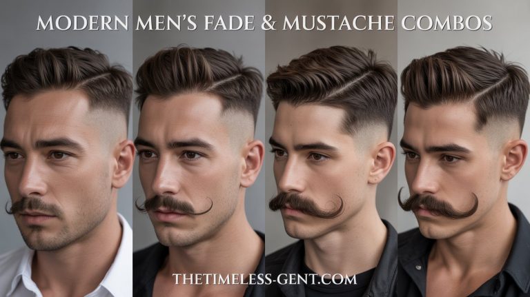 Modern Men’s Fade & Mustache Combos: 14 Trendy Looks to Try