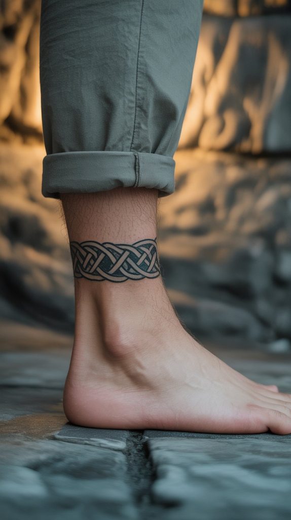 Celtic Knotwork Wrapping Around the Ankle