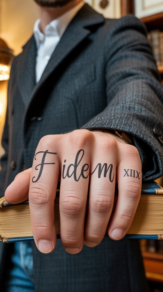 Script Across the Fingers