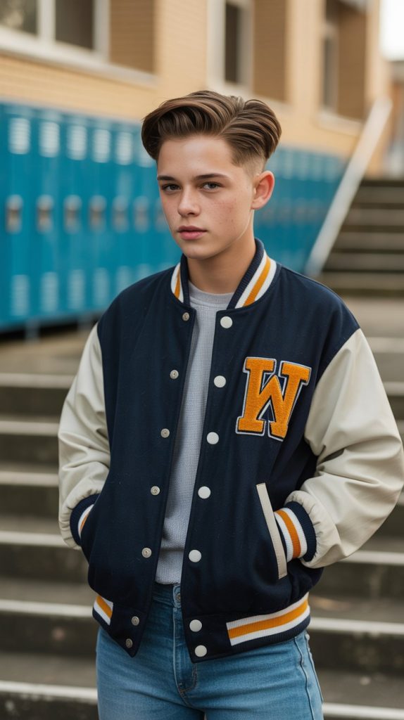 Retro Slick Back with Mid Fade