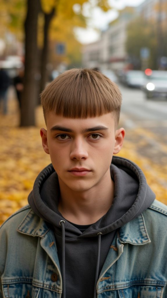 Tapered Fringe with Faded Sides Tapered Fringe with Faded Sides