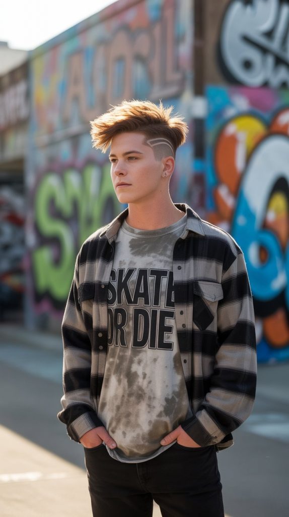 Mini Mullet with Burst Fade Mini Mullet with Burst Fade