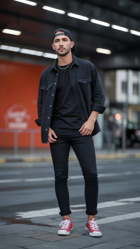 Layered Black with Pop of Color Layered Black with Pop of Color