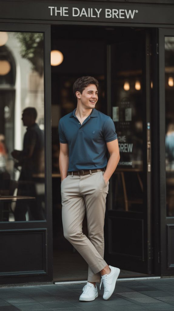 Polo Shirt + Chinos + Clean Sneakers Polo Shirt + Chinos + Clean Sneakers