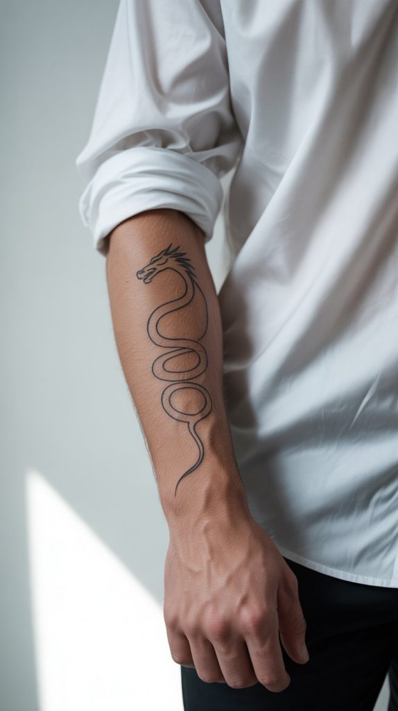 Minimal Linework Dragon