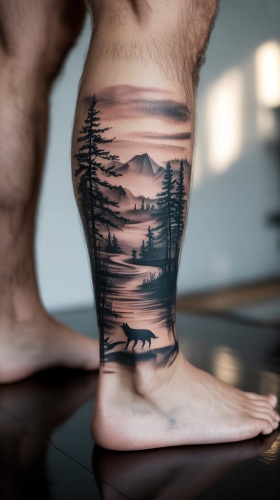 Nature Scene with Mountain