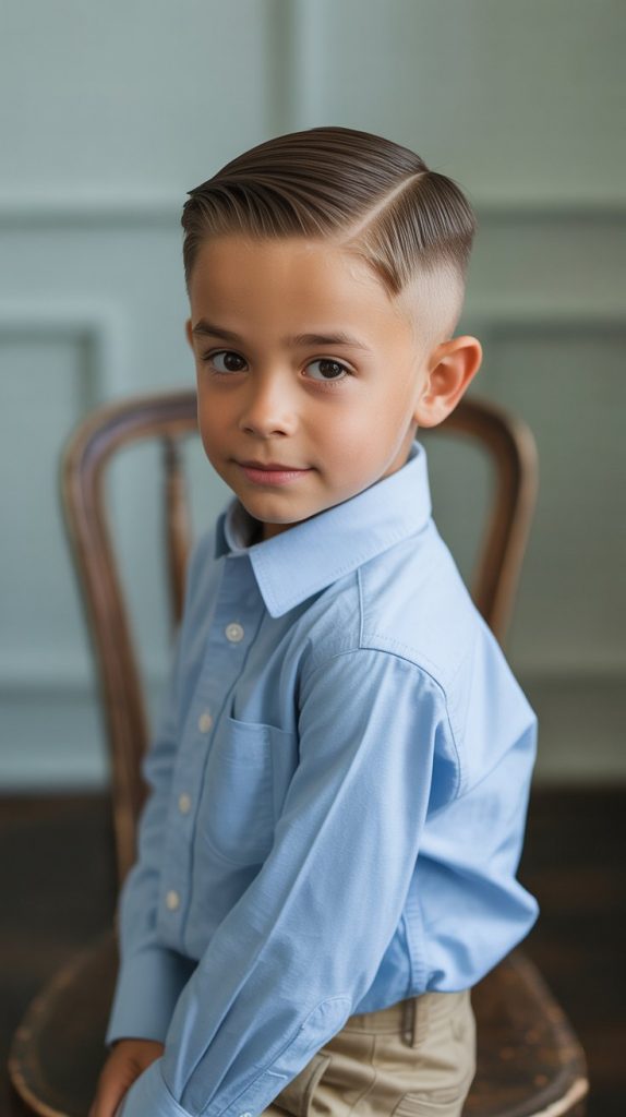 Classic Side Part with Low Taper