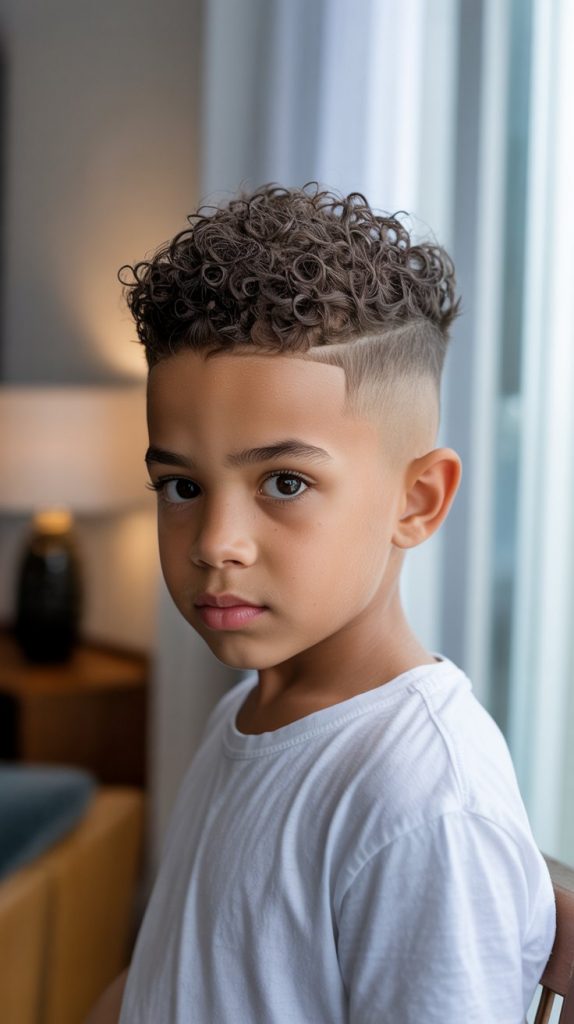 Curly Mohawk Fade