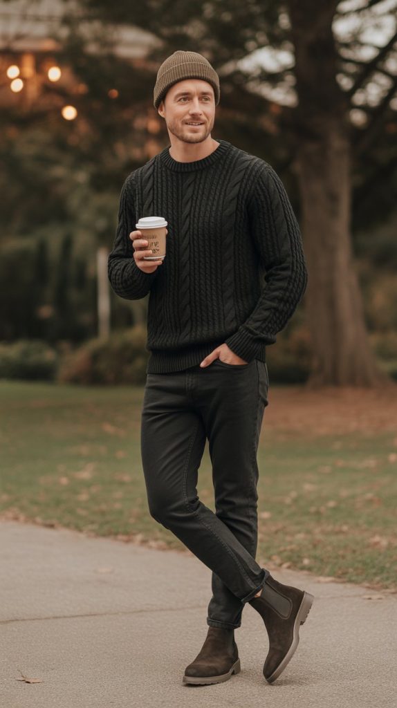 Cozy Black Knitwear Combo Cozy Black Knitwear Combo
