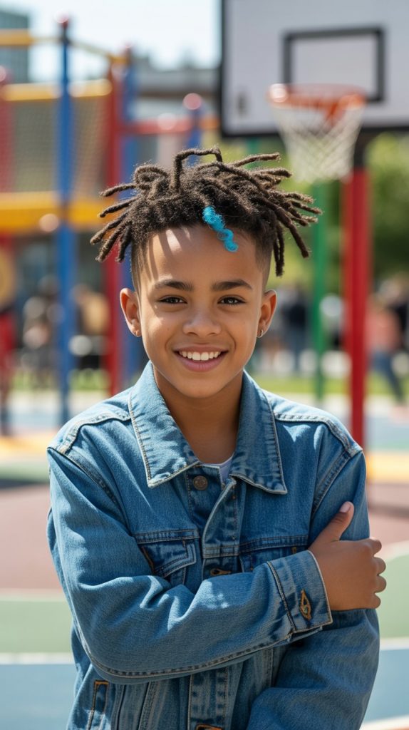 Short Dreads with High Fade