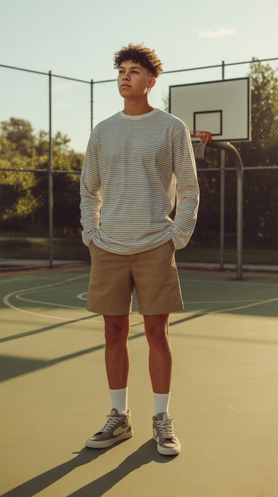 Long Sleeve Tee + Shorts + Crew Socks Long Sleeve Tee + Shorts + Crew Socks