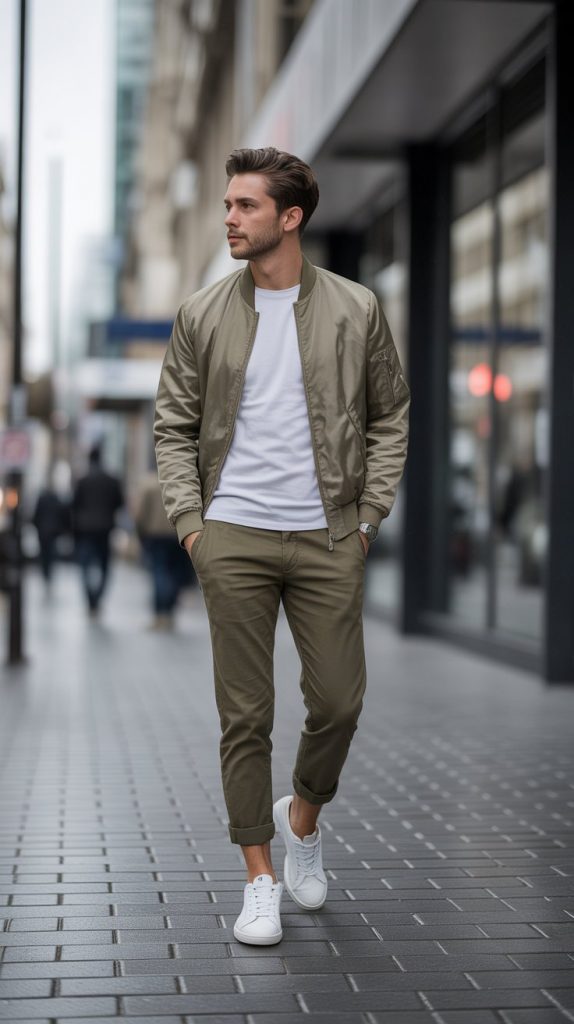 White Sneakers + Chinos White Sneakers + Chinos