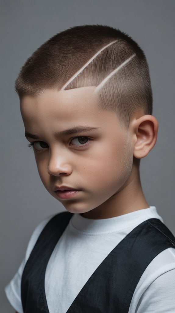 Buzz Cut with Hard Part Buzz Cut with Hard Part