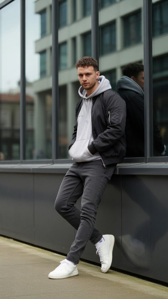 Minimal Hoodie + Dark Jeans Minimal Hoodie + Dark Jeans
