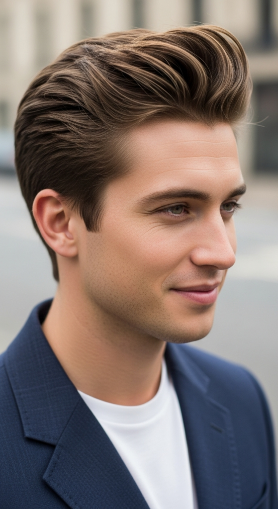 12. Natural Flow Pompadour