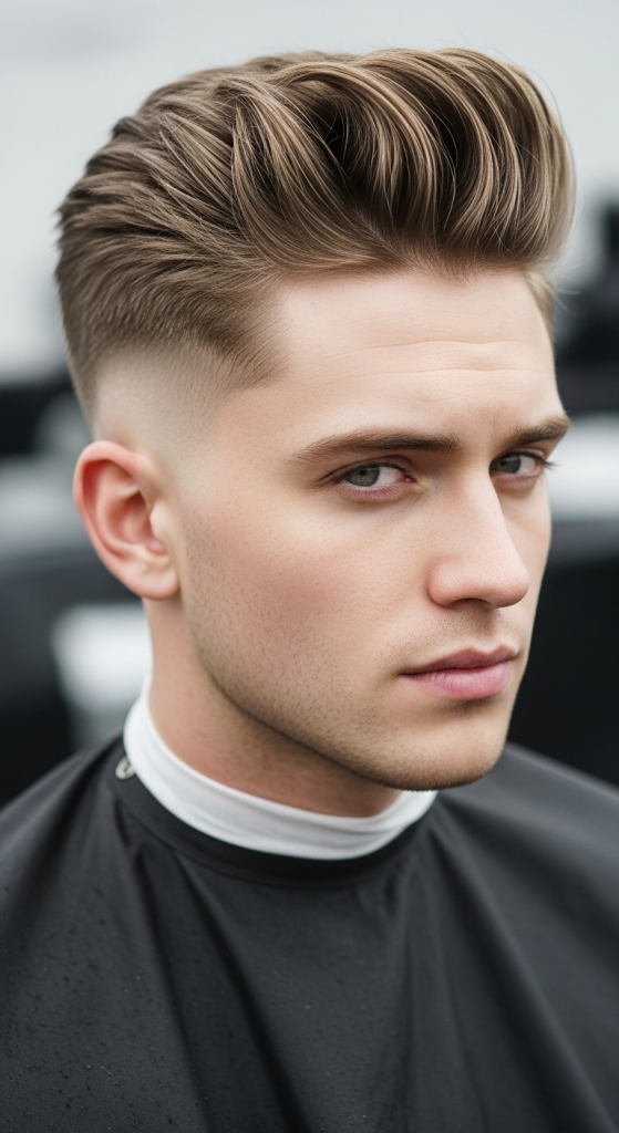 6. Textured Crop Pompadour
