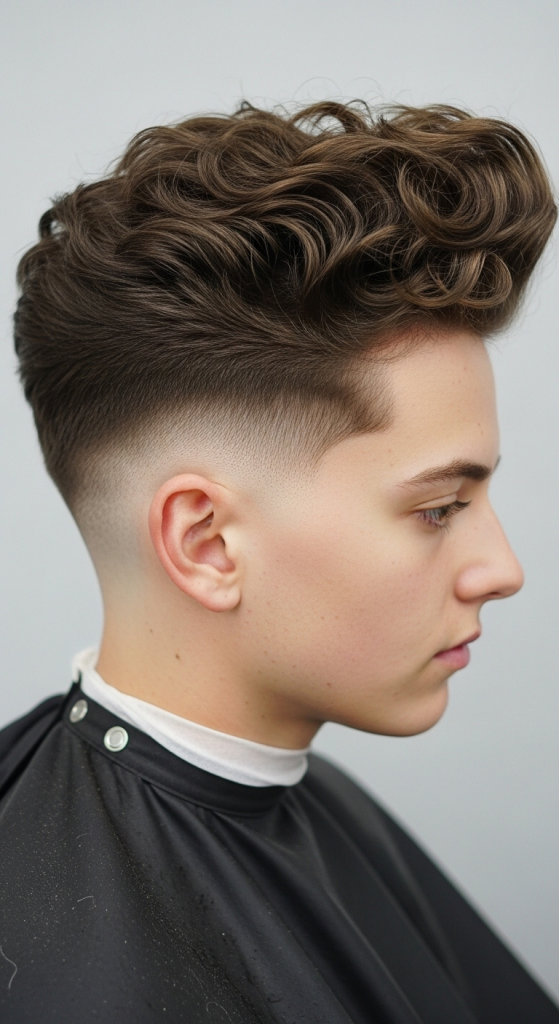 10. Curly Pompadour